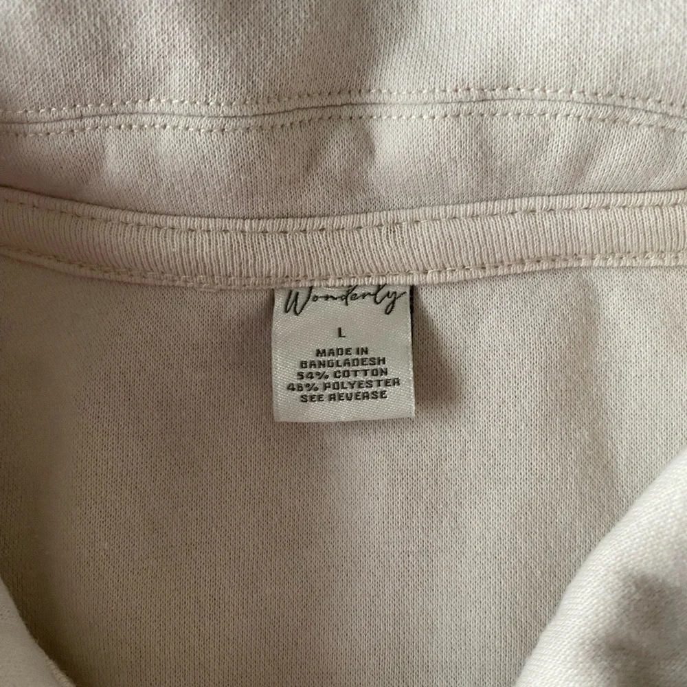 Wonderly Cream Fleece Shacket Button Up Jacket Size L - Picture 3 of 4